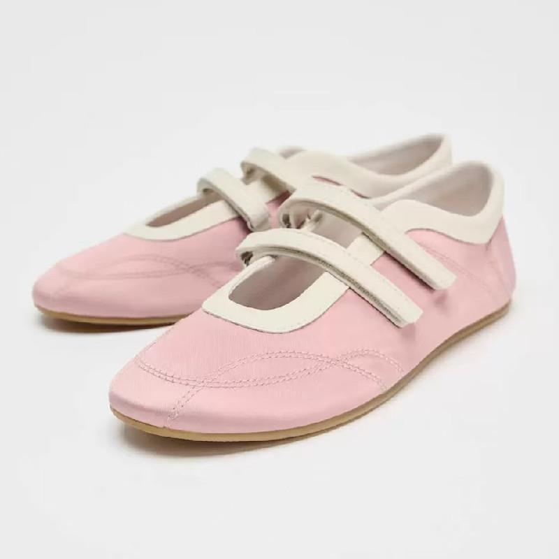 

Double Strap Satin Ballet Flats Women Fashions Round Toe Sneakers Running Sport Shoes Elegant Mary Jane Shoe for Ladies 35