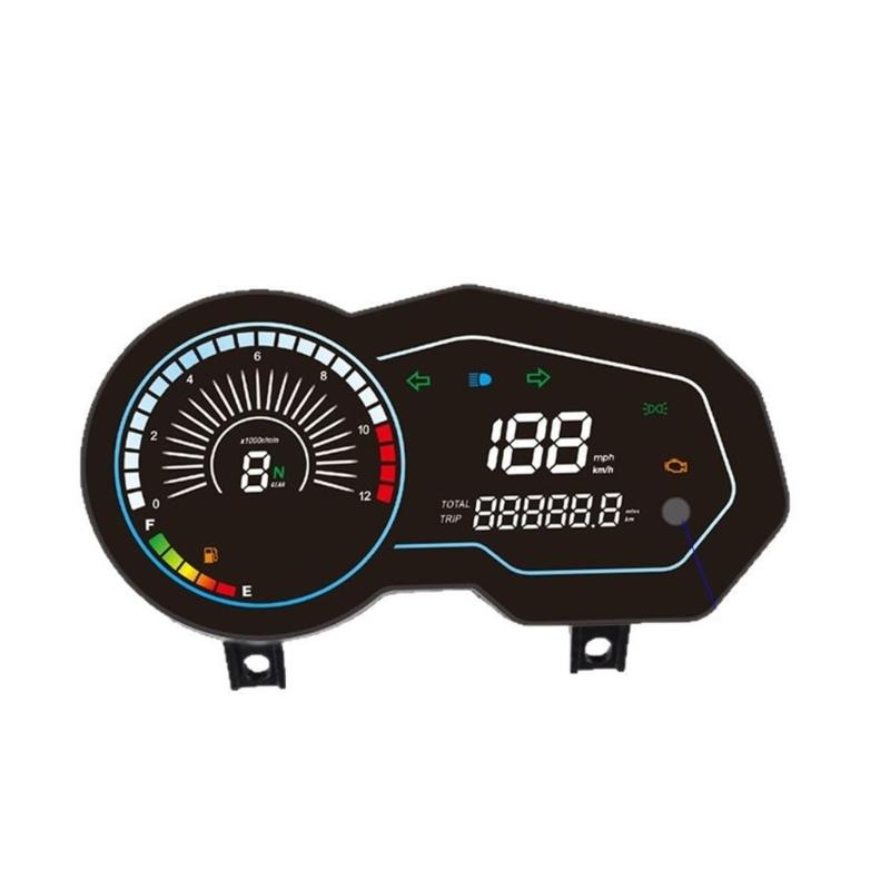 

Digital Display Speedometer Odometer Dashboard Suitable for ltalika 150sz Waterproof Motorbike Instrument LED Tachometer 1