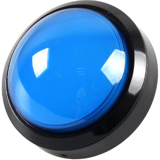 EG STARTS 4 Inches Arcade Buttons LED 100mm Larger Big Dome Convex Type Lit Illuminated Push Button Compatible Arcade Machine DIY Kit & Raspberry Pi