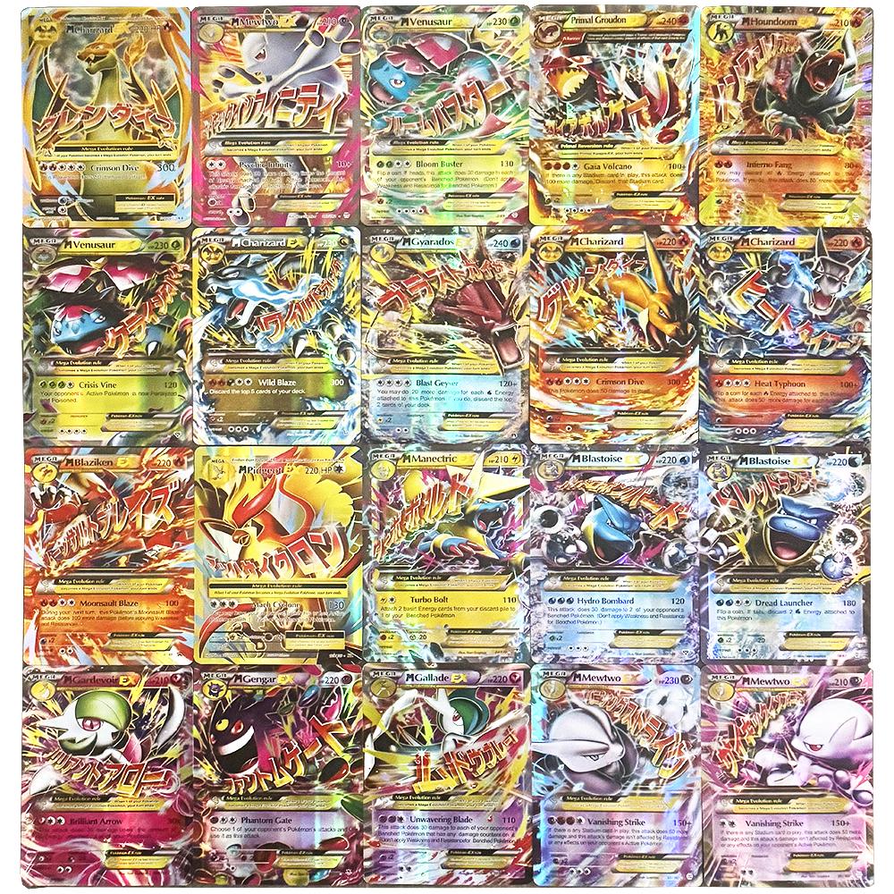 60-100Pcs New English French Spanish Pokemon Cards GX MEGA EX TAG TEAM Vstar Game Battle Card Hot Sale Collection Card Kids Children Gift Present