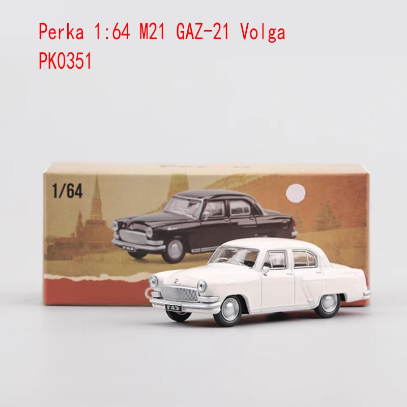 Perka 1:64 Gaz-12 ZIM Sedan&Lada 2105 &GAZ-21 Volga Alloy Car Model Gifts Decoration Collection Vehicle Toys Static Display