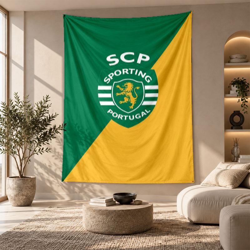 Decorative Tapestry,Sporting CP FC Printed Wall Art, Lightweight Wall Hanging For Bedroom Background
