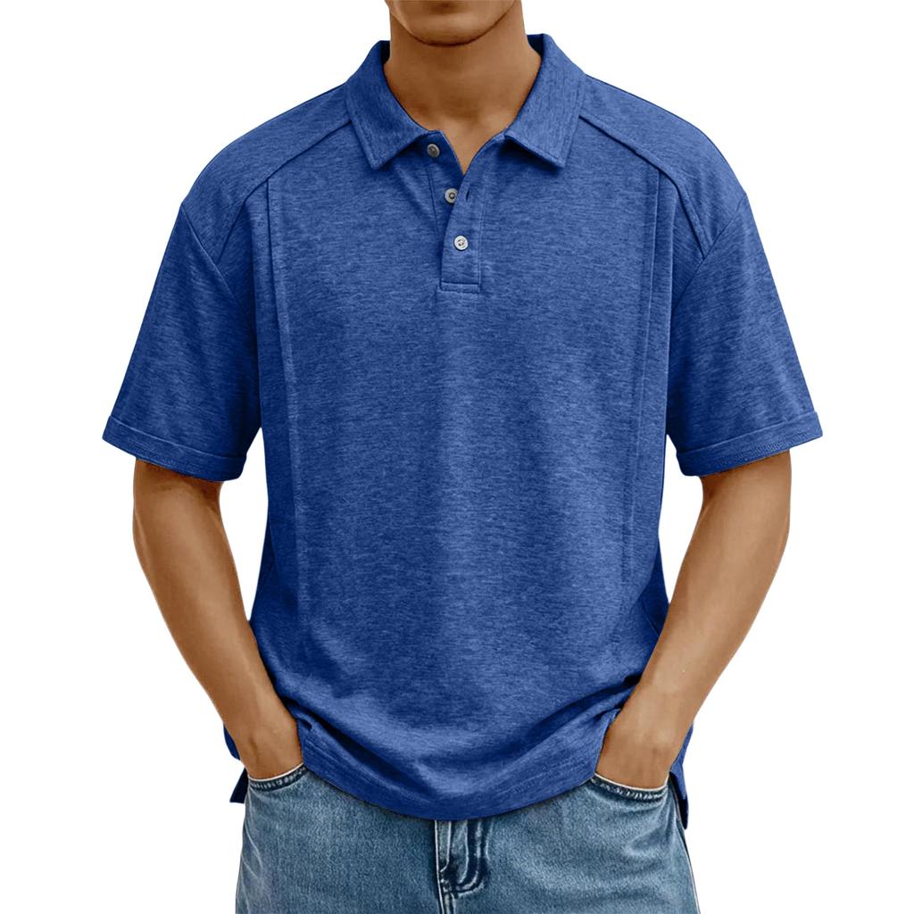 Men's Casual Collared Lightweight Breathable Short-Sleeve Shirt