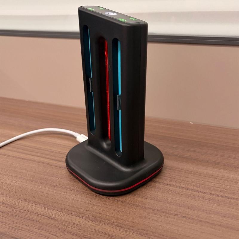 4 Controller Charging Stand for NS2 Magnetic Controller Charging Dock Station with Light Gamepad Chargers Base