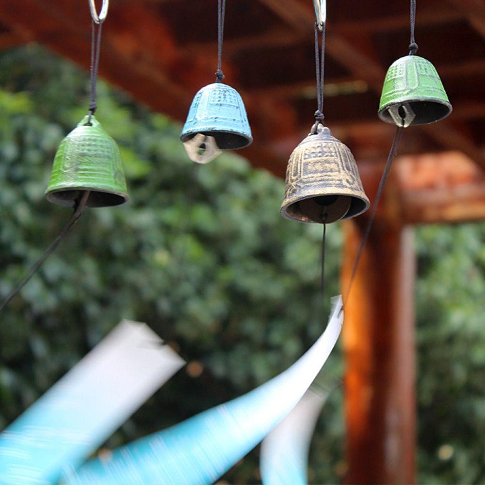 

Cast Iron Landscape Bell Creative Ornaments Bell Japanese Style Blessing Bell Outdoor 1