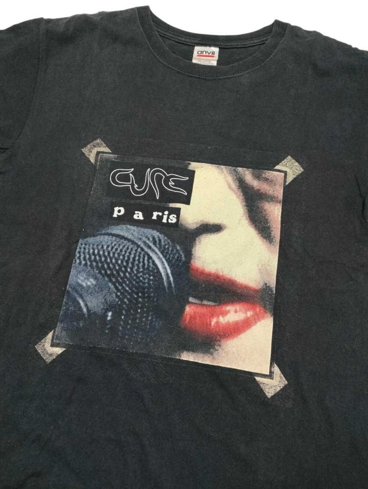 

Винтажная футболка THE CURE - PARIS - с коротким рукавом Классический стиль Мужская Женская Унисекс Футболка M