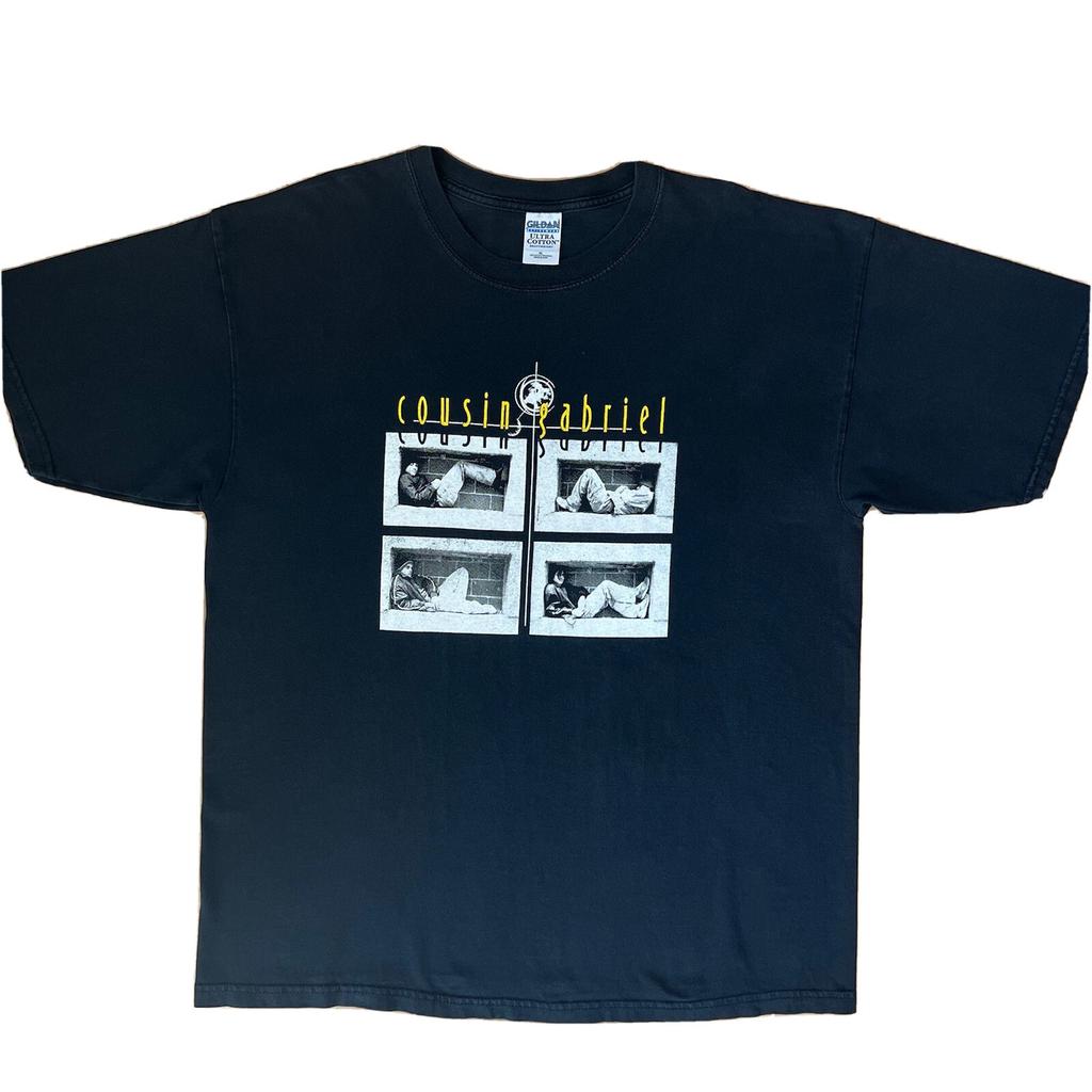 Vintage Cousin Gabriel Band Shirt XL Black Yellow 90s Music Soundgarden Nirvana
