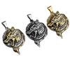 2025 Viking Wolf Head Pendant Necklace - Stainless Steel Men's Punk Jewelry