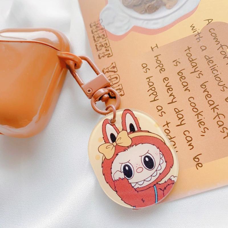 1Pc Cartoon Keychain Creative Cute Pendant Oraments Backpack Hanging Decoration Mirror Keychain