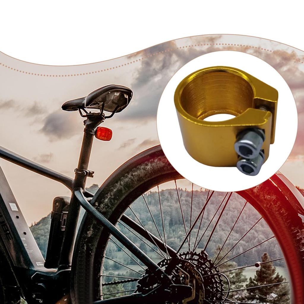 Seat Post Clamp 28.6 Mm Reliable Replacement Accessory Lightweight Tightener Clip Road Bike Seatpost