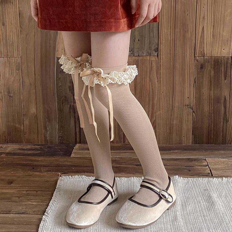 Calf Socks Fashion Socks Long Stockings Leg Warmer Children Over Knee Stockings for Teen Girls Age 3-13 Year