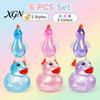 TPR Squeeze Toy 6Pcs Duck Slow-Rising Soft Fidget for Stress Relief Portable Decompression Gadget Kids Adults Fun Party Favor & Gift Box Quick