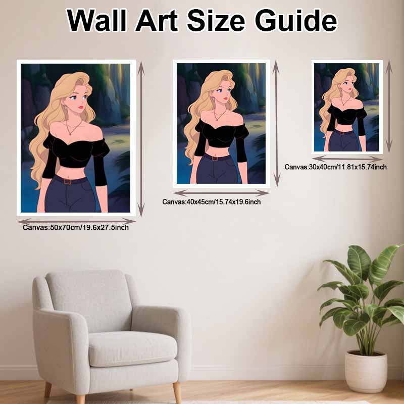 Disney Diamond Painting Kit  5D DIY Beautiful Princess Home Decor and Craft Lovers' Ideal Gift, Exquisite Design