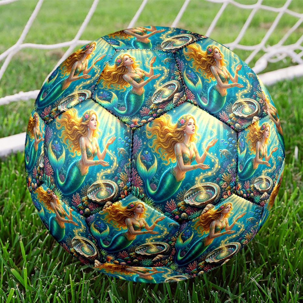 1pc Mermaids Undersea Magic Durable Size 5 Soccer Ball Professional Match Training Football Indoor &Outdoor Sports Ball P60131
