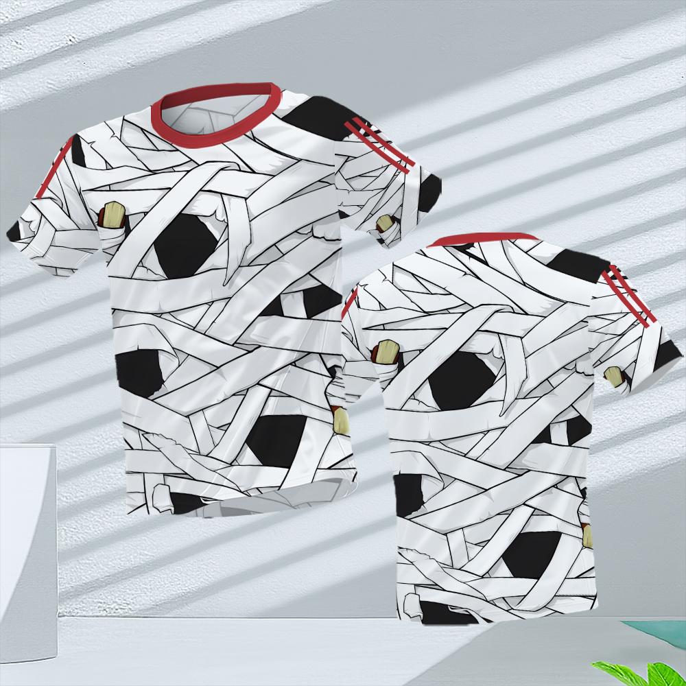 Summer Round Neck Halloween Fun Graphic 3D Printed Top Fashionable Casual Short Sleeved Children's Boy and Girl Kids Unisex T-shirts