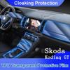 Car Interior Center Console Transparent TPU Protective Film Anti-scratch Repair Sticker For Skoda Kodiaq GT 2017-