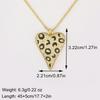 Nidin Trendy Copper Cubic Zirconia Love Heart Pendant Necklace For Women Fashion Personality Pattern Clavicle Chain Jewelry Gift