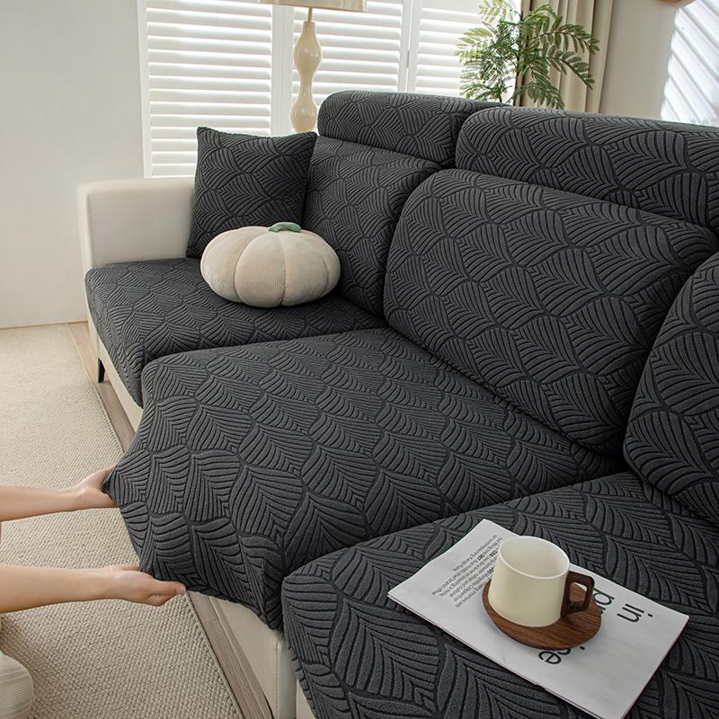 Jacquard Sofa Cushion Covers For Sectional Sofa Stretch Sofa Slipcovers Washable Couch Cover Furniture Protector Pet-Friendly