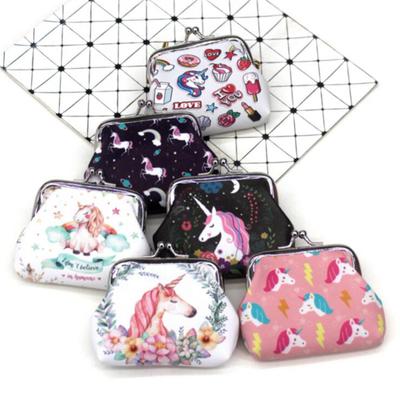 Einhorn-Geldbörsenhalter für Damen, Mini-Geldbörsen, Mädchen, Geldbeutel, Münztüte, Kinder, Reißverschluss, kleine Tasche, Schlüsseltaschen