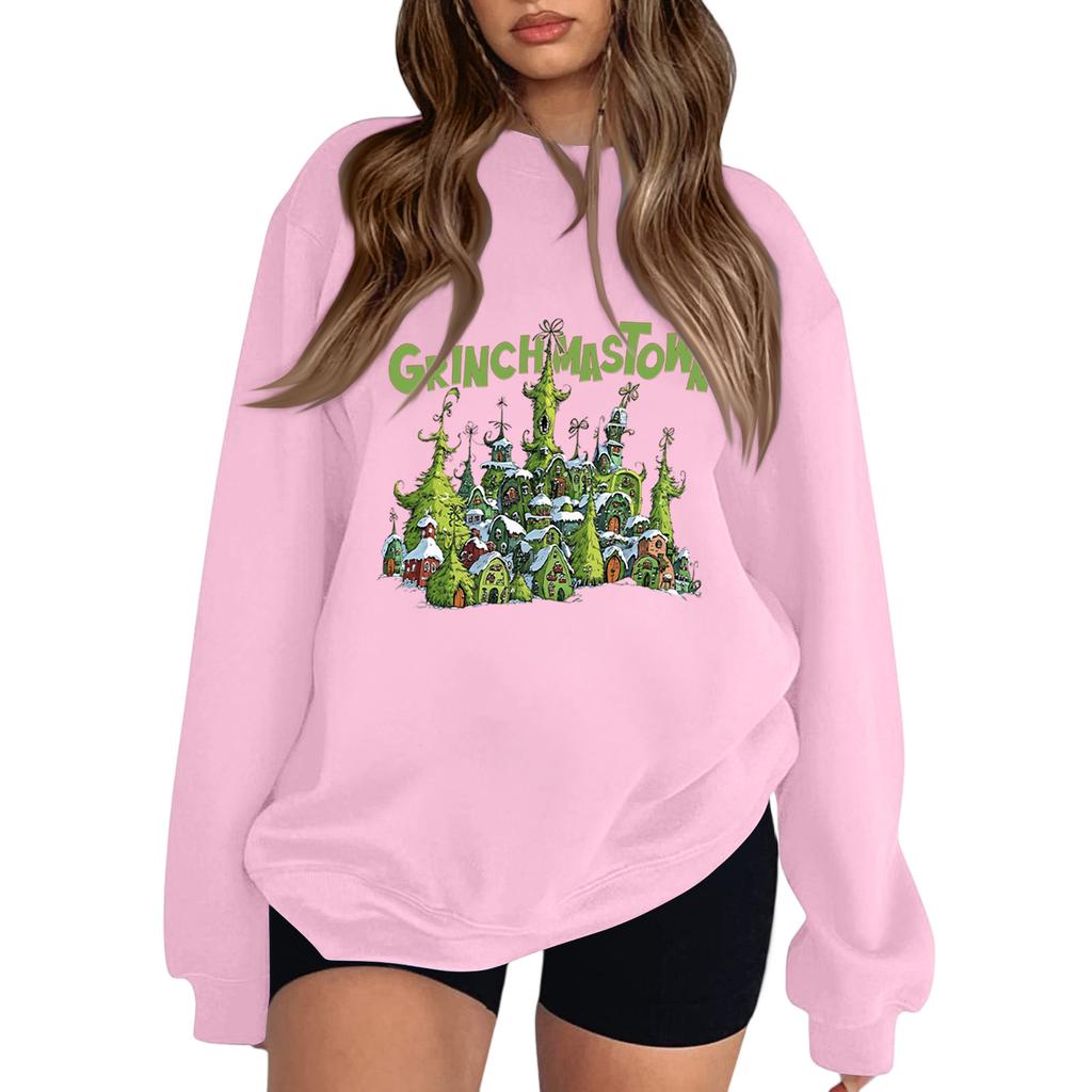 Crewneck Sweatshirt For Women Fall Graphic Sweatshirts Vacation Long Sleeve Drop Shoulder Pullover