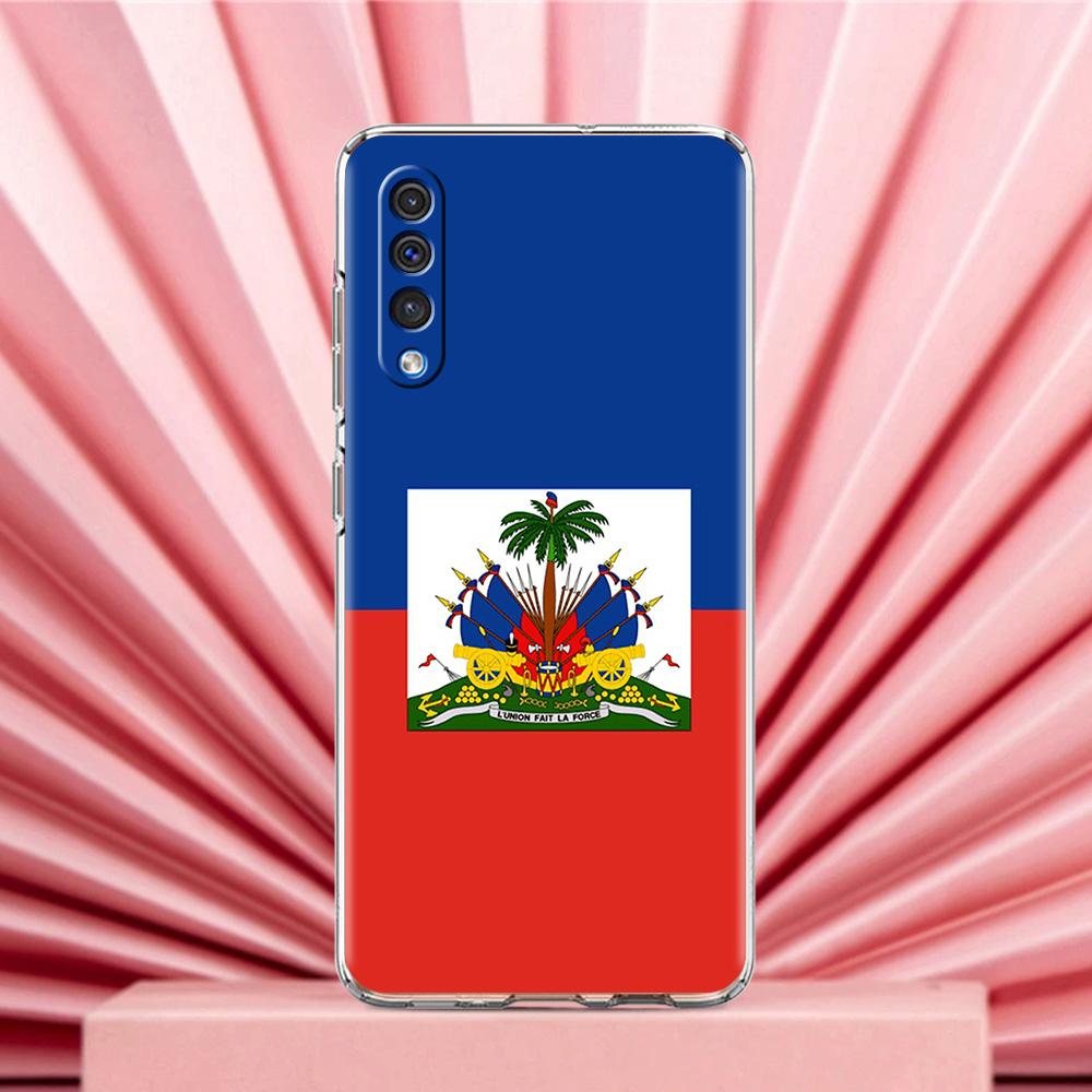 Phone Case For Samsung A56 A36 A26 A24 A16 A14 A12 A32 A50 A70 A22 A40 A34 A54 A42 A52 5G A04s A06 Cover shipping Haiti Flag