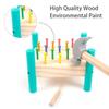 Plastic Nail Knock Nails Tool Toy Wood Baby Hammer Hit Wooden Toys  Children Kids Boys