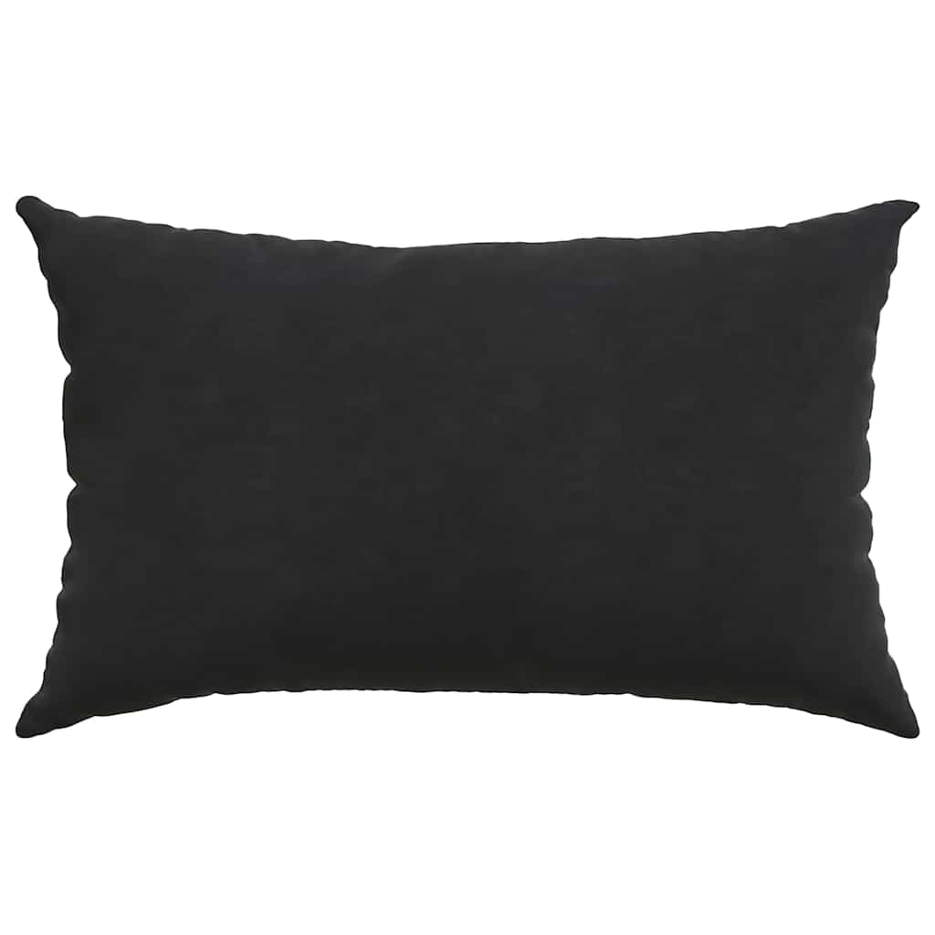 Sofa Cushions 2 Pcs Black 50 X 30 Cm Cord Fabric