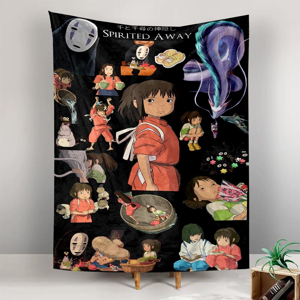 Tapestry Spirited Away Chihiro No Face Haku Anime Character Collage Poster Wall Art for Fan Cave