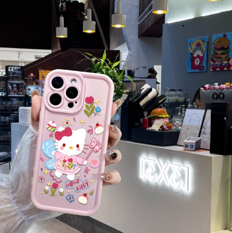 Sanrio TK Sandpaper Cute Pink Phone Case for Apple 11 iPhone 16 Plus