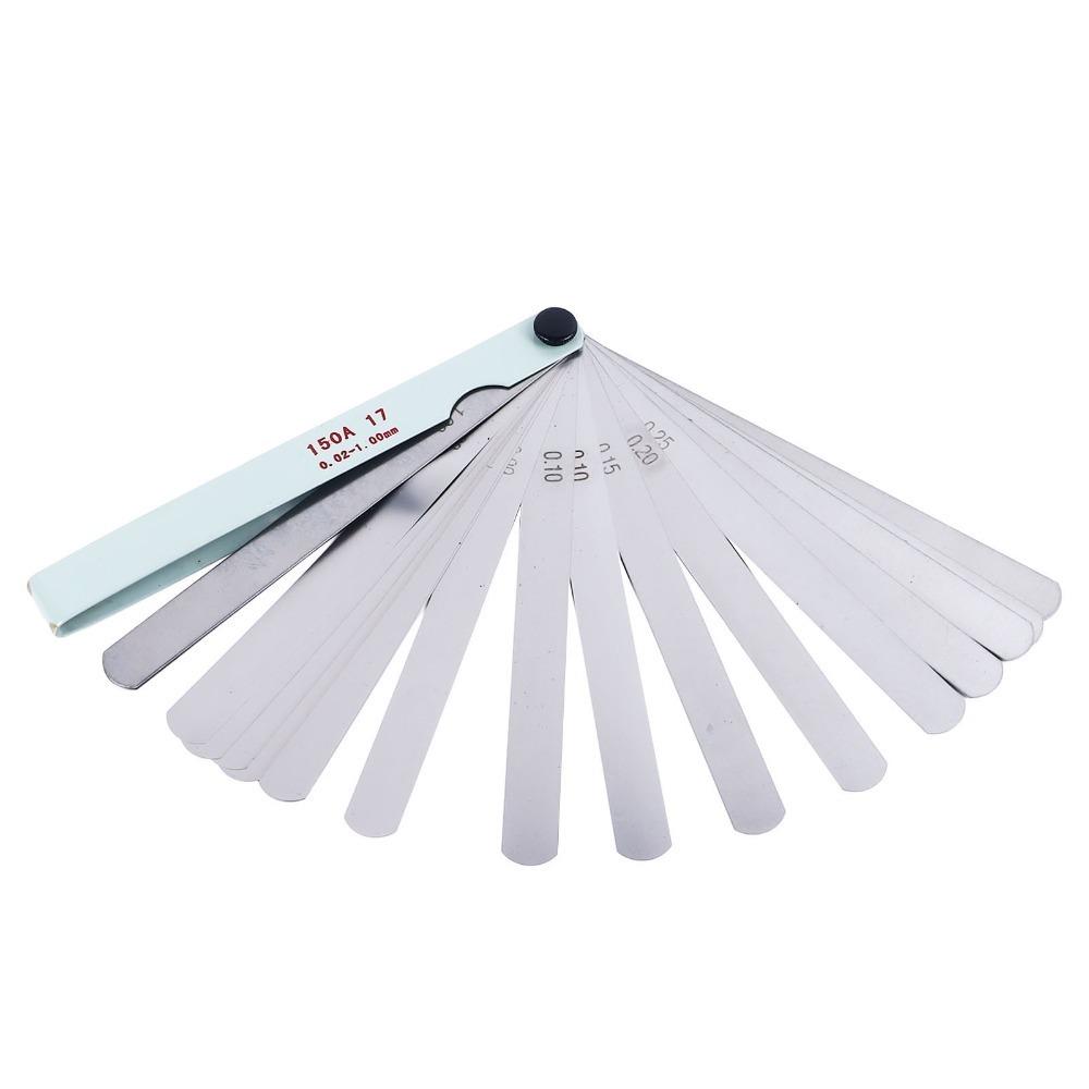 

17 Blades Feeler Gauge 0.02 to 1.0mm Precision Measuring Tool Industrial Clearance Inspection