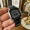 Nieuw Klassiek Vintage Vierkant Wijzerplaat Heren Quartz Horloge Luxe Dameshorloge met Romeinse Cijfers Roestvrij Staal Japans Uurwerk