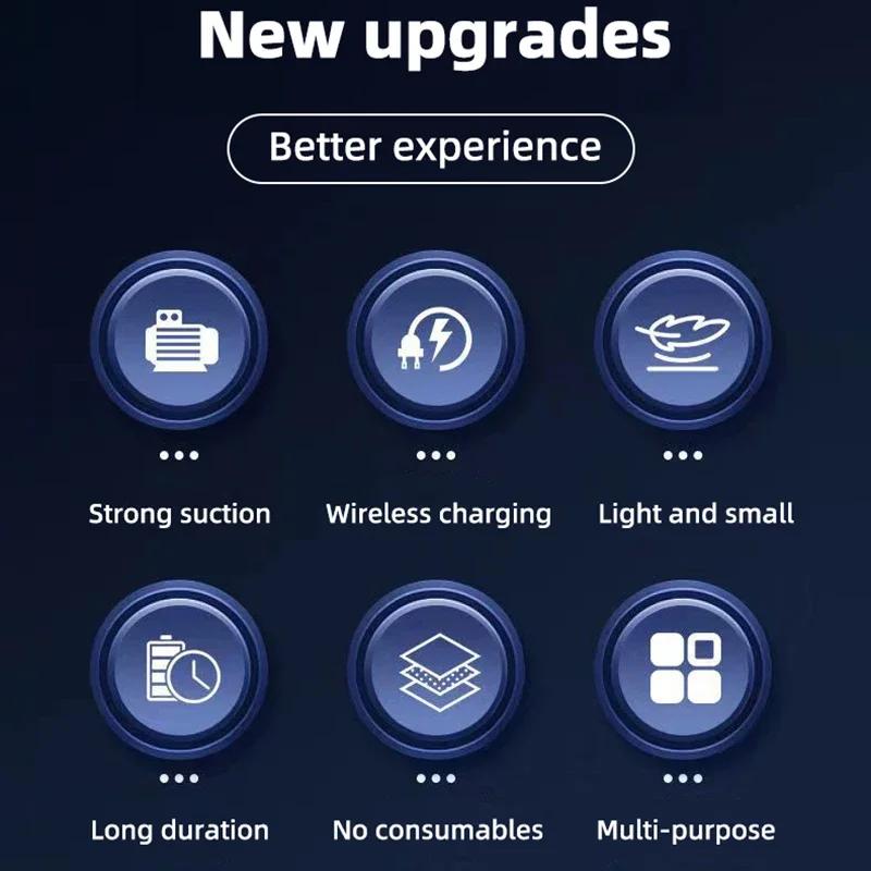 1 Set Car Mounted Vacuum Cleaner Handheld Powerful Suction Rechargeable Car and Home Dual Use Small Wireless Vacuum Cleaner