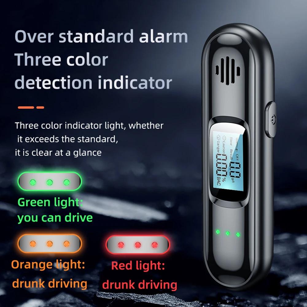 Non-Contact Alcohol Tester with LED Digital Display Alcoholmeter USB Rechargeable Accuracy Breathalyzer Diagnostic Tool