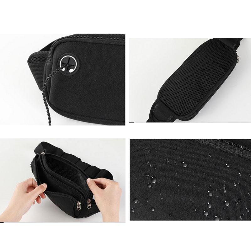 Sports Fanny Pack Women Belt Bag Men Running Waist Bag Phone Black Gym Bags Man/Woman Marathon Trail Running Accessories
