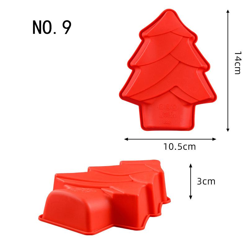 Christmas Silicone Mold Non Stick Cake Decorating Tools For Jelly Chocolate Candy Baking Dessert DIY Holiday