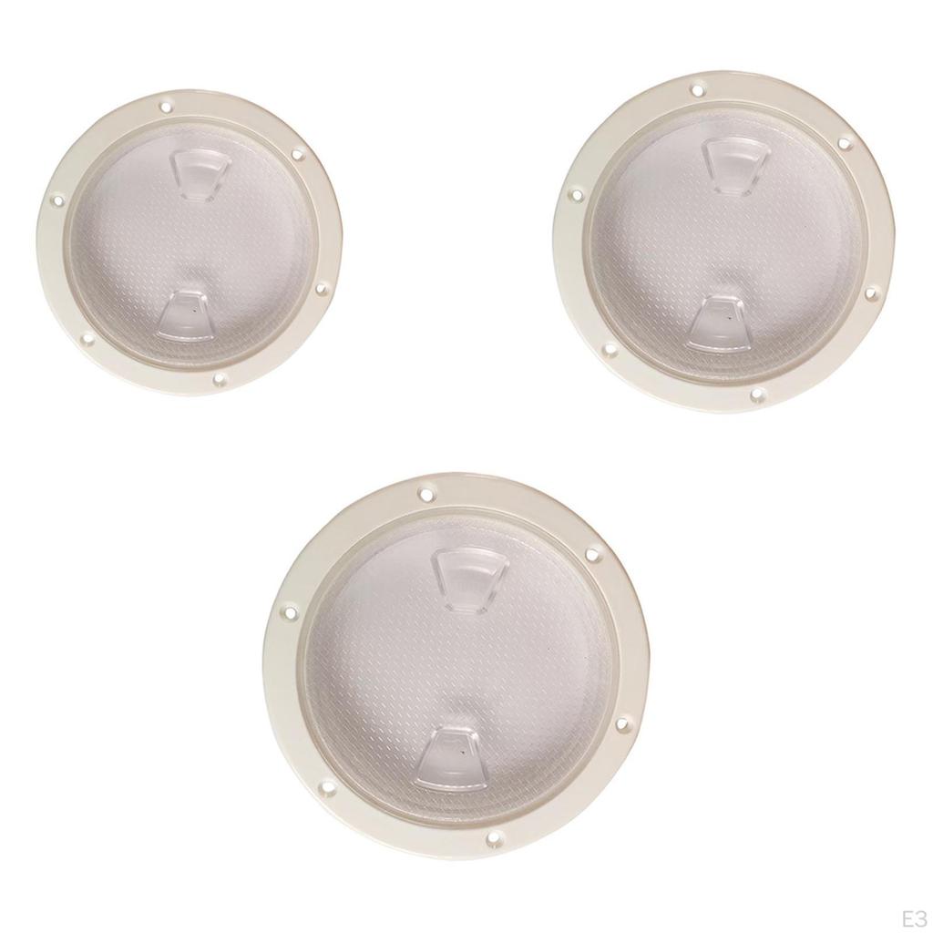 Boat Deck Plate Cover Circular Non Slip Fittings Spare Parts Sturdy Marine Accessory Clear