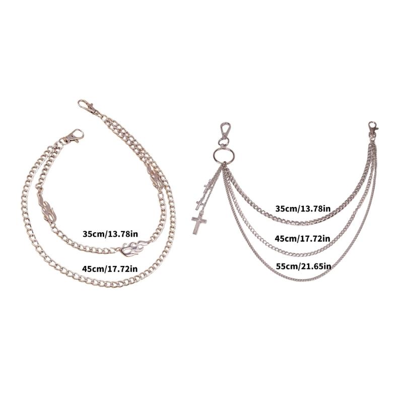 Adjustable Multi Layer Metal Pants Chain Belt Accessory For Women Men Fashionable Stylish Design Lightweight