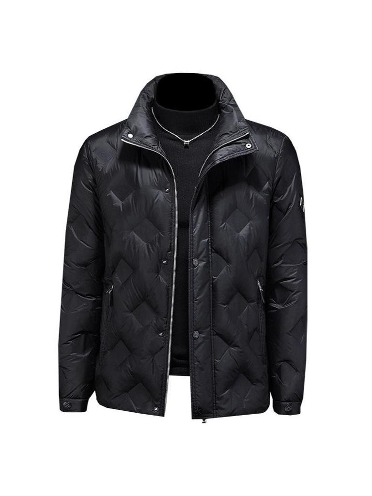Men's 2025 Winter Slim-Fit Stand Collar Down Jacket - Trendy European Design, Duck Down, Warm Outerwear