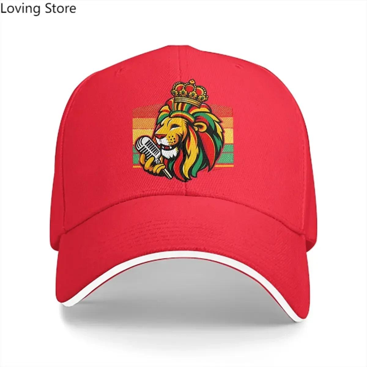 

Reggae Music Lovers Solid Color Baseball Caps Peaked Cap Jamaica Lion Sun Shade Hats Unisex Women One Size