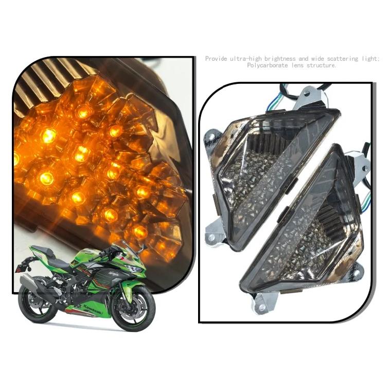 For KAWASAKI NINJA 250 300 400 650 1000 Z1000SX ZX-6R 2013-up Side LED Turn Signal Light Lamp Amber Color Replacement