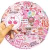 10/30/50pcs Pink Bookish Love Art Graffiti Sticker Romantic Reading Decals DIY Laptop Diary Stationery Aesthetic Cartoon Sticker