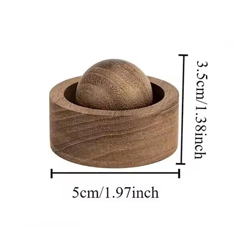 1 Pcs Creative Ornament In The Shape Of A Sphere For Diffusing The Fragrance Of Aromatherapy Black Walnut Car Diffuser Wood