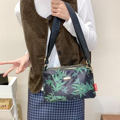 Leichte wasserdichte kleine Tasche Damen neue große Kapazität Bambusblatt einfache Schultertasche trendige Mode Umhängetasche