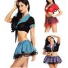Captivating Sexy Womens School Girl Outfit With Plaid Skirt And Flirty Lingerie