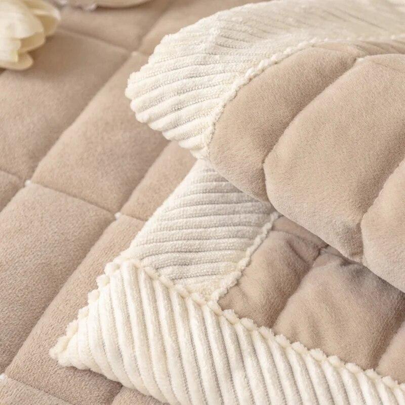 Super Soft Sofa Cover for Living Room Short Velvet Non-slip Sofa Towel Cushion L Shaped Corner Couch Mat Seat Pads Home Decor
