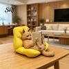 Home Decor Cat Reading Figurine 3D Printed Cute Lying Book Statue Detailed Model for Office Bookshelf Desktop Gifts Lovers Wear-resistant Ornament