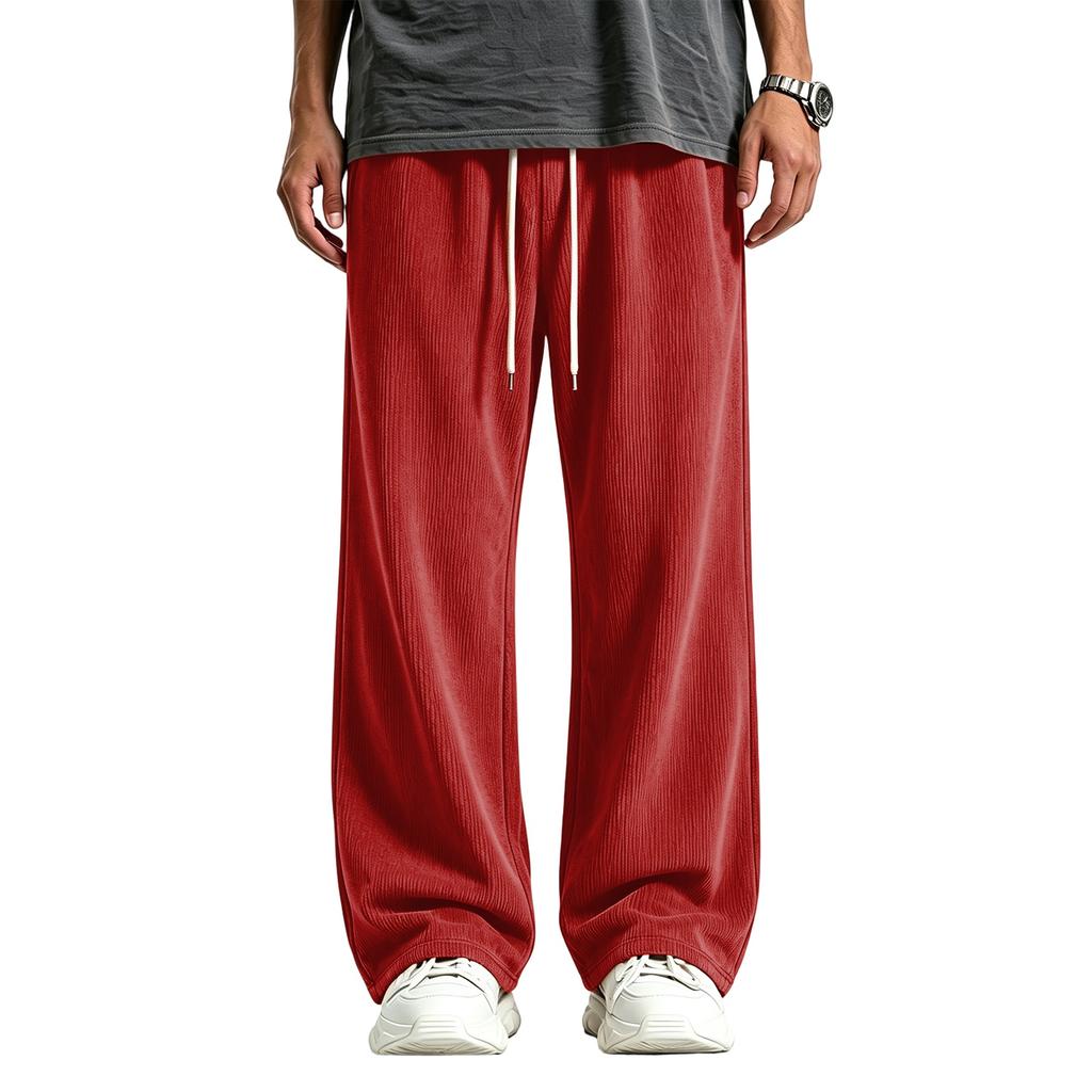Herren Cordhose Lockere Passform Weiter Beinschnitt Lässig Street Bequem Hose