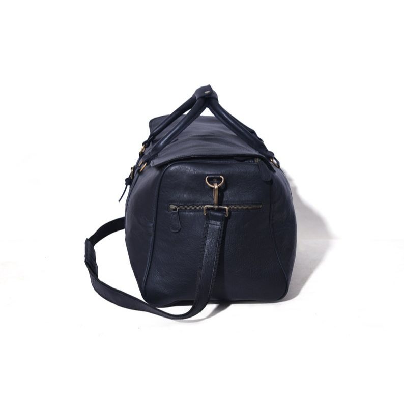 Černá kožená cestovní taška: Velký cestovní příruční