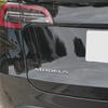 Autoaufkleber 2025 Neu Tesla 1 Stück ABS 3D Buchstaben Model Y Logo Chrom Schwarz Aufkleber Auto Heckklappen Abzeichen Emblem Für Tesla Model S M