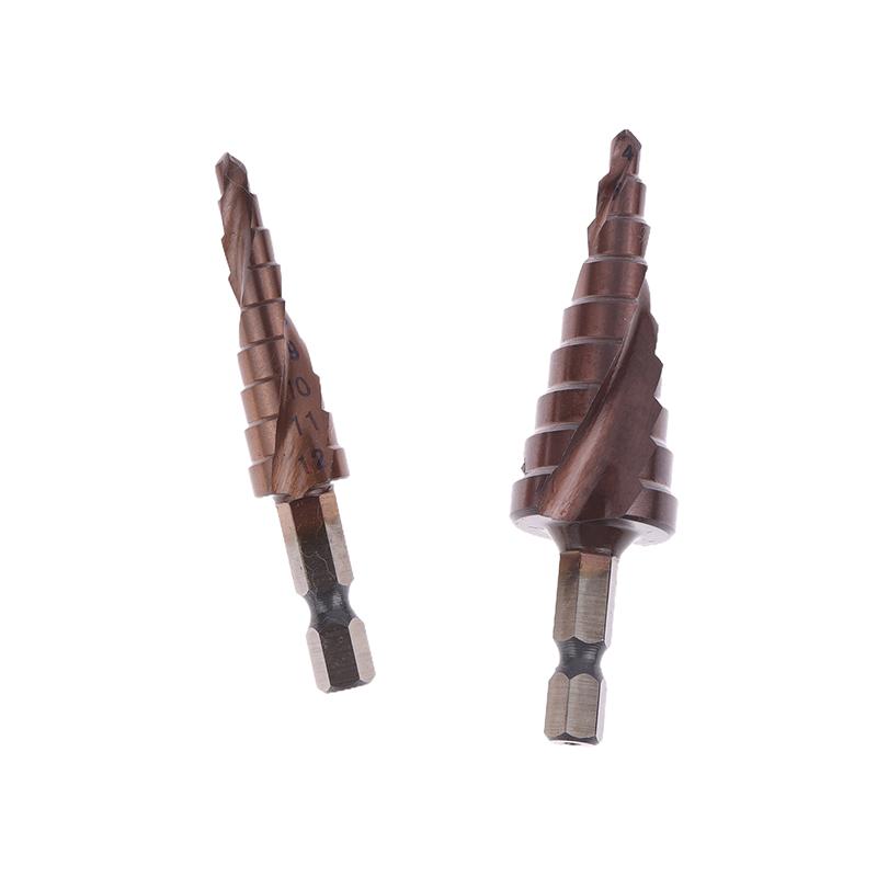 4-12/4-20/4-32Mm Spiral Groove Step Drill Bit M35 Cobalt Step Drill Bit Metal Taper Drill Hss Titanium-Coated Drill Bit